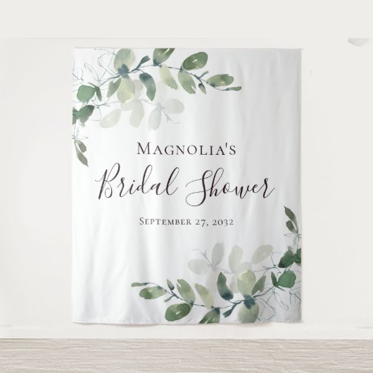 Tenture Fond de cabine photo de douche nuptiale d'eucalypt (Devant)