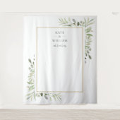 Tenture Fond de cabine photo de mariage à la verdure à l'a (Devant)