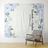 Tenture Fond de cabine photo de mariage aquarelle florale (En situation (horizontale))