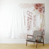 Tenture Fond de cabine photo de mariage avec herbe de Pamp (En situation (horizontale))