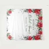 Tenture Fond de cabine photo de mariage avec poinsettia ro (Devant (Horizontal))