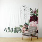 Tenture Fond de cabine photo de mariage Burgundy Blush (En situation (horizontale))