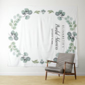 Tenture Fond de cabine photo de mariage eucalyptus (En situation (horizontale))