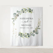 Tenture Fond de cabine photo de mariage Eucalyptus (Devant)