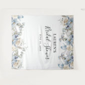 Tenture Fond de cabine photo de mariage floral bleu (Devant (Horizontal))