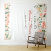 Tenture Fond de cabine photo de mariage floral de pêches (En situation (horizontale))