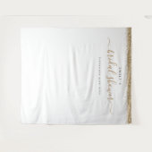 Tenture Fond de cabine photo de mariage pailleté or (Devant (Horizontal))