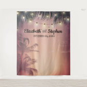 Tenture Fond de cabine photo de mariage Palmiers d'été (Devant)