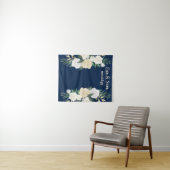 Tenture Fond de cabine photo de mariage verdure bleu marin (En situation (horizontale))