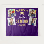 Tenture Fond de cabine photo de remise de diplôme violet o (Devant (Horizontal))