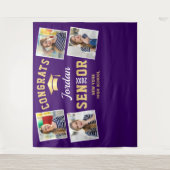 Tenture Fond de cabine photo de remise de diplôme violet o (Devant)