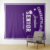 Tenture Fond de cabine photo de remise de diplômes violet  (En situation (horizontale))