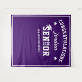 Tenture Fond de cabine photo de remise de diplômes violet  (Devant (Horizontal))