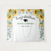 Tenture Fond de cabine photo Eucalyptus Tournesols moderne (Devant (Horizontal))