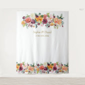 Tenture Fond de cabine photo floral bordeaux Blush (Devant)