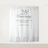 Tenture Fond de cabine photo Heart Silver pour 25e anniver (Devant)