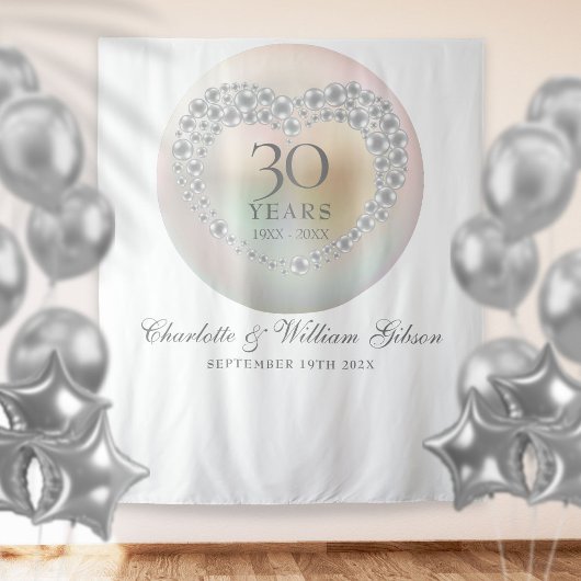 Tenture Fond de cabine photo Perle 30e anniversaire