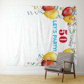 Tenture Fond de cabine photo pour 50e anniversaire avec ba (En situation (horizontale))