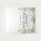 Tenture Fond de cabine photo pour Baby Shower Fleurs sauva (Devant (Horizontal))