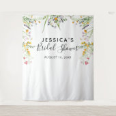 Tenture Fond de cabine photo pour Baby Shower Fleurs sauva (Devant)