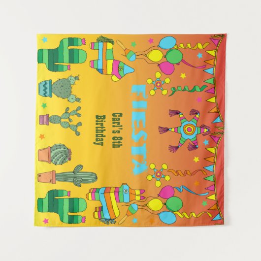 Tenture Fond de cabine photo pour fête mexicaine avec pina (Devant (Horizontal))