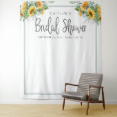 Tenture Fond de cabine photo pour mariage avec tournesol a (En situation)