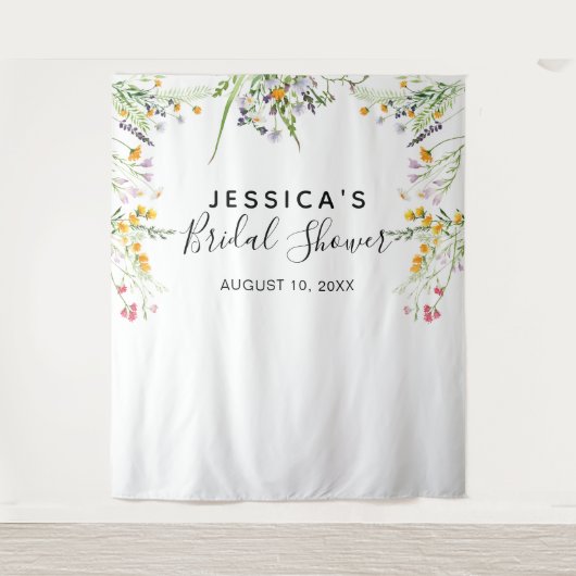 Tenture Fond de cabine photo pour mariage de fleurs sauvag (Devant)