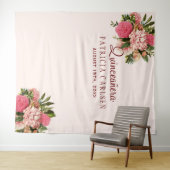 Tenture Fond de cabine photo quinceañera fleurs roses (En situation (horizontale))