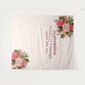 Tenture Fond de cabine photo quinceañera fleurs roses (Devant (Horizontal))