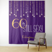 Tenture Fond de cabine photo violet or pour 60e anniversai (En situation)