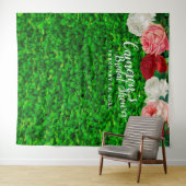 Tenture Fond de cabine pour fête prénuptiale florale avec (En situation (horizontale))