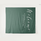 Tenture Fond de calligraphie verte | Accessoire de photobo (Devant (Horizontal))