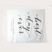 Tenture Fond de cérémonie de mariage Meilleur jour (Devant (Horizontal))