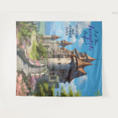 Tenture Fond de château de conte de fées suspendu (Devant (Horizontal))