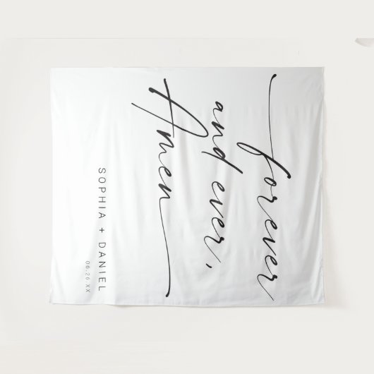 Tenture Fond de citation de mariage pour toujours et à jam (Devant (Horizontal))