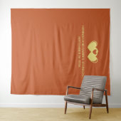 Tenture Fond de coeur de couple mariage (En situation (horizontale))