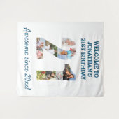 Tenture Fond de collage de photos pour fête d'anniversaire (Devant (Horizontal))