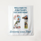 Tenture Fond de collage de photos pour fête d'anniversaire (Devant)