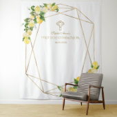 Tenture Fond de communion solennelle à cadre doré et fruit (En situation)