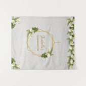 Tenture Fond de confirmation | Callas dorés en marbre (Devant (Horizontal))