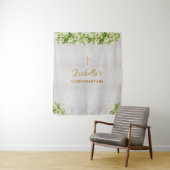 Tenture Fond de confirmation | Lys Croix Marbre Doré (En situation)