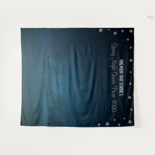 Tenture Fond de danse de bal de nuit étoilée  (Devant (Horizontal))