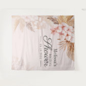 Tenture Fond de décor bohème en herbe de Pampas rose pour  (Devant (Horizontal))