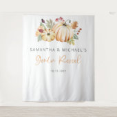 Tenture Fond de décor citrouille, Fond de révélation du se (Devant)