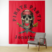 Tenture Fond de décor Crâne de pirate (En situation)