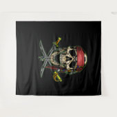 Tenture Fond de Décor Crâne de Pirate à Parler (Devant (Horizontal))