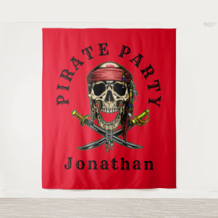 Tenture Fond de décor Crâne de pirate Ohé !