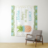 Tenture Fond de décor d'anniversaire Hawaïen Luau Tropical (En situation)