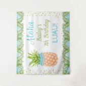 Tenture Fond de décor d'anniversaire Hawaïen Luau Tropical (Devant)