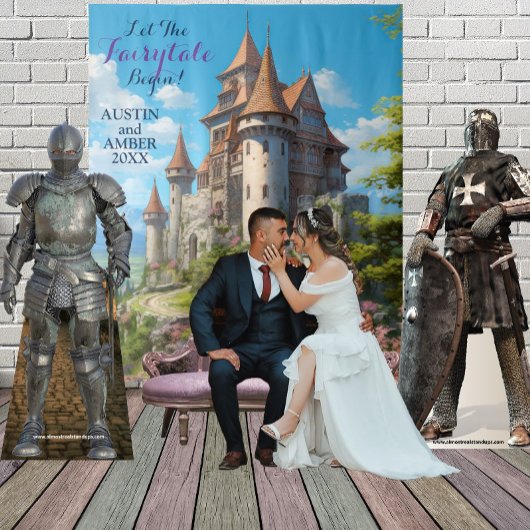 Tenture Fond de décor de château de conte de fées suspendu